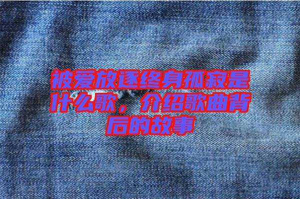 被愛放逐終身孤寂是什么歌，介紹歌曲背后的故事