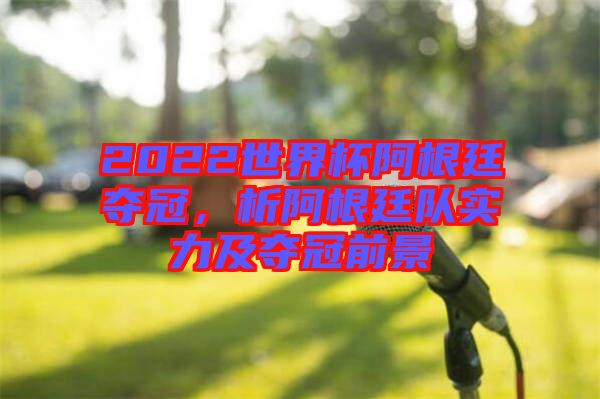 2022世界杯阿根廷奪冠，析阿根廷隊實力及奪冠前景