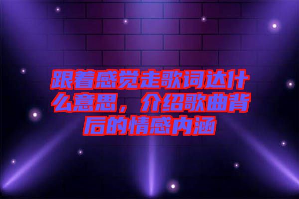 跟著感覺走歌詞達什么意思，介紹歌曲背后的情感內涵