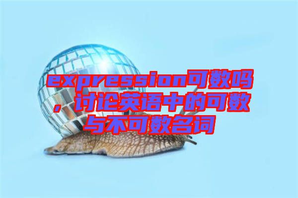 expression可數(shù)嗎，討論英語中的可數(shù)與不可數(shù)名詞
