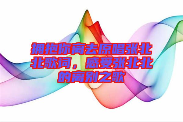 擁抱你離去原唱張北北歌詞，感受張北北的離別之歌