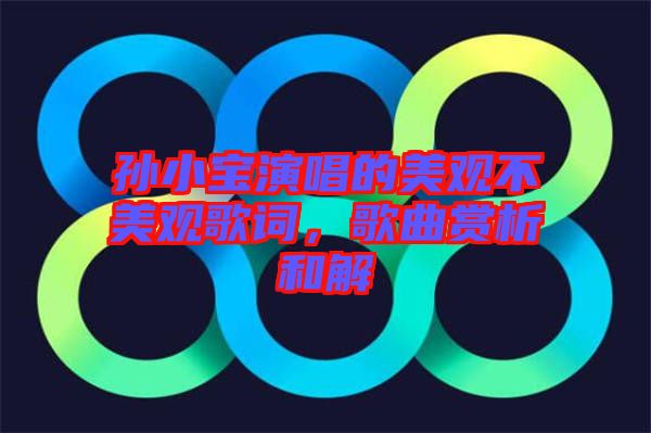 孫小寶演唱的美觀不美觀歌詞，歌曲賞析和解