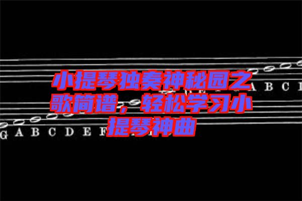 小提琴獨奏神秘園之歌簡譜，輕松學(xué)習(xí)小提琴神曲