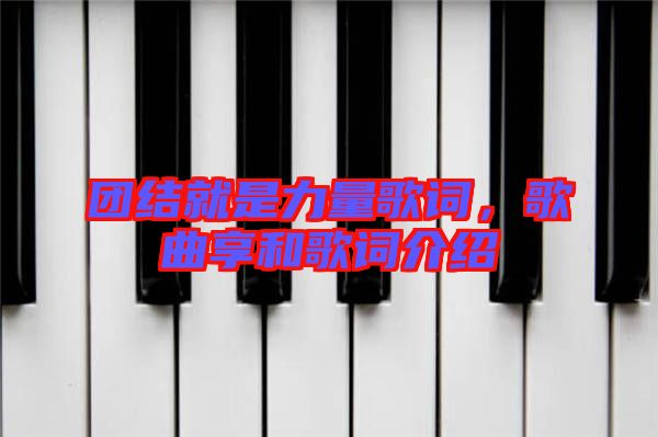 團(tuán)結(jié)就是力量歌詞，歌曲享和歌詞介紹