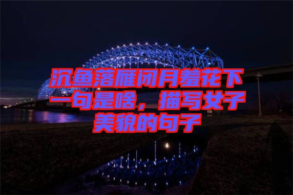 沉魚落雁閉月羞花下一句是啥，描寫女子美貌的句子