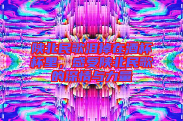 陜北民歌淚掉在酒杯杯里，感受陜北民歌的深情與力量
