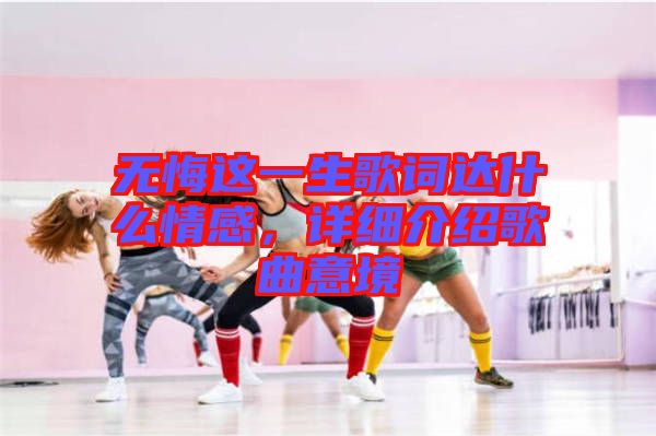 無悔這一生歌詞達什么情感，詳細介紹歌曲意境
