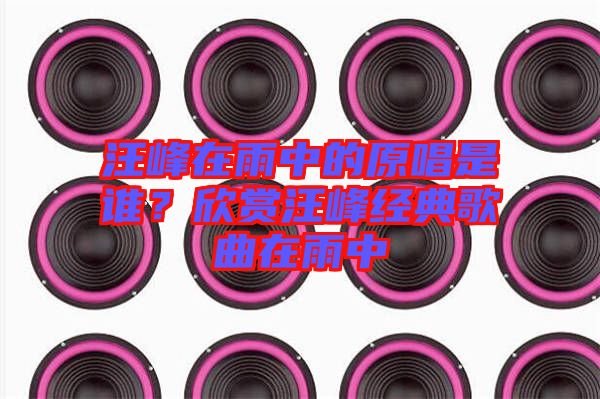汪峰在雨中的原唱是誰？欣賞汪峰經(jīng)典歌曲在雨中