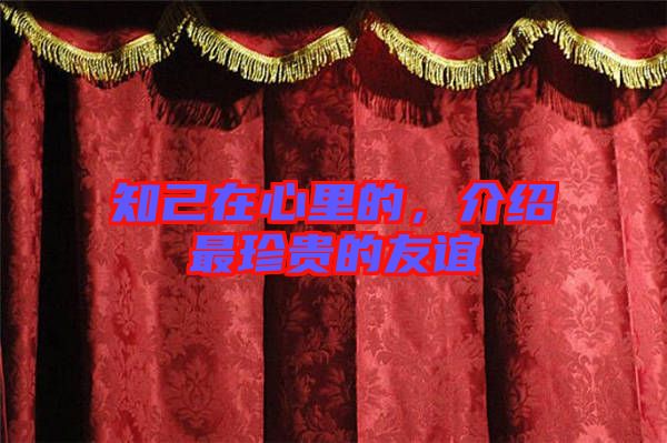 知己在心里的，介紹最珍貴的友誼