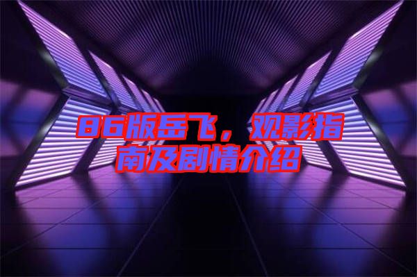 86版岳飛，觀影指南及劇情介紹