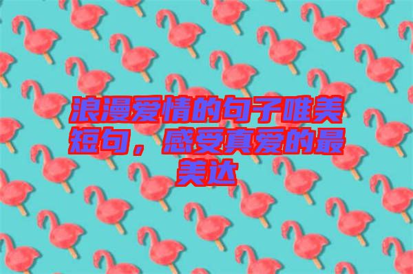 浪漫愛(ài)情的句子唯美短句，感受真愛(ài)的最美達(dá)