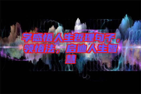 學(xué)感悟人生哲理句子，領(lǐng)悟法，啟迪人生智慧