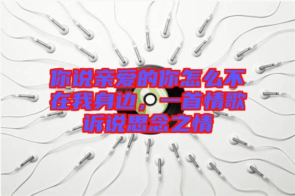 你說親愛的你怎么不在我身邊，一首情歌訴說思念之情