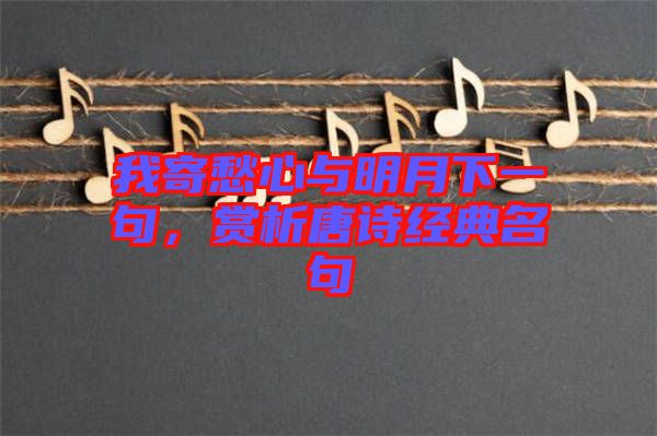 我寄愁心與明月下一句，賞析唐詩經(jīng)典名句