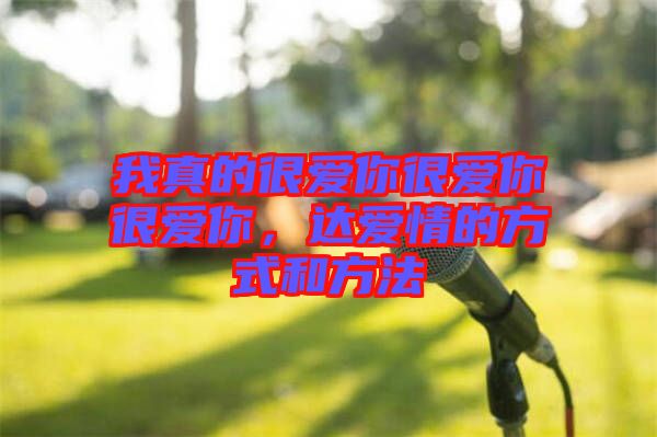我真的很愛你很愛你很愛你，達愛情的方式和方法