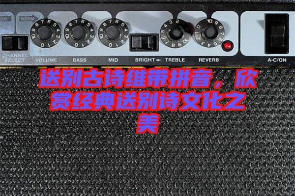 送別古詩維帶拼音，欣賞經典送別詩文化之美