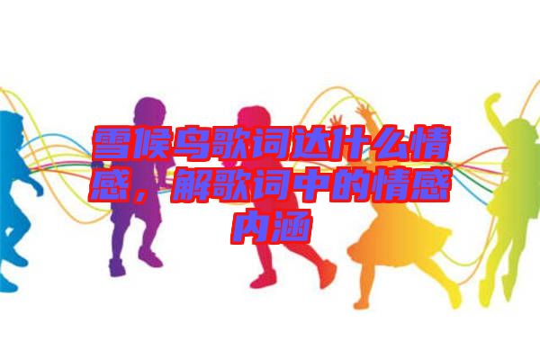 雪候鳥(niǎo)歌詞達(dá)什么情感，解歌詞中的情感內(nèi)涵