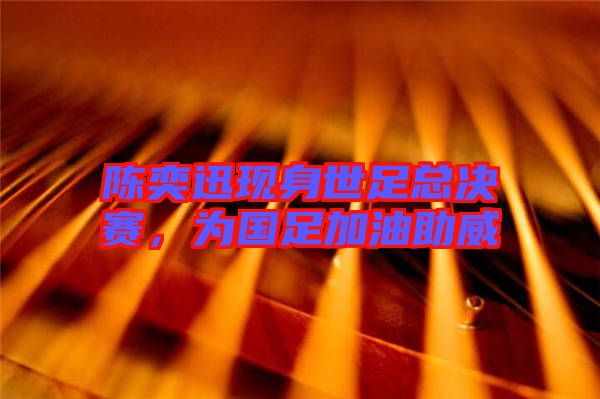 陳奕迅現(xiàn)身世足總決賽，為國足加油助威