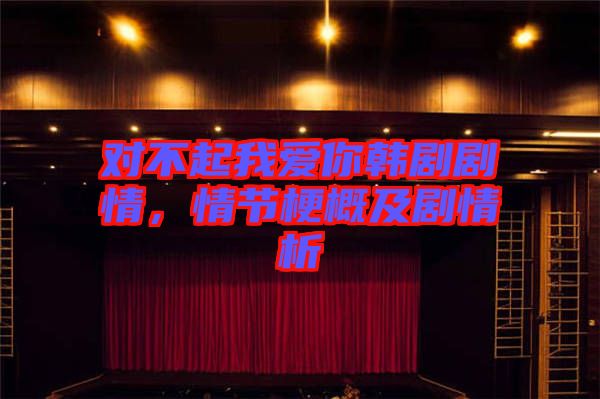 對不起我愛你韓劇劇情，情節(jié)梗概及劇情析