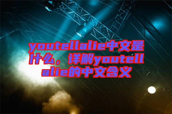youtellalie中文是什么，詳解youtellalie的中文含義