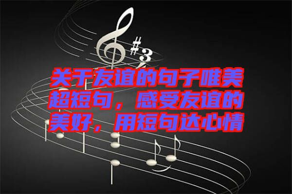 關于友誼的句子唯美超短句，感受友誼的美好，用短句達心情