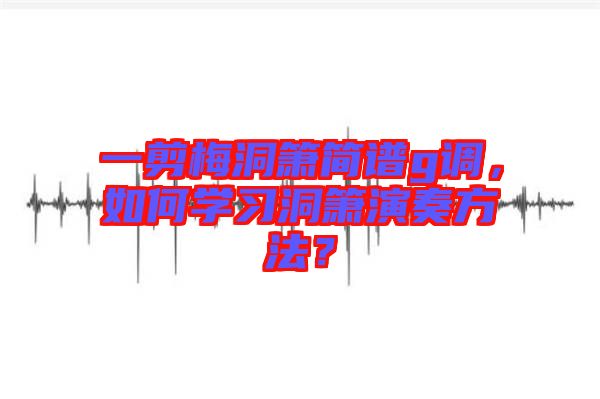 一剪梅洞簫簡(jiǎn)譜g調(diào)，如何學(xué)習(xí)洞簫演奏方法？