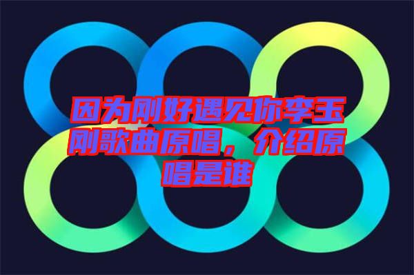 因為剛好遇見你李玉剛歌曲原唱，介紹原唱是誰