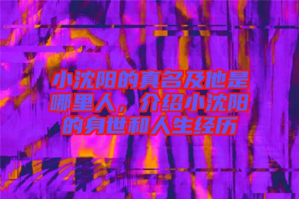 小沈陽的真名及他是哪里人，介紹小沈陽的身世和人生經(jīng)歷