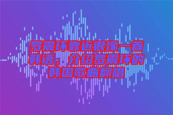 羅震環(huán)靠近很像一首韓語(yǔ)，介紹羅震環(huán)的韓國(guó)歌曲翻唱