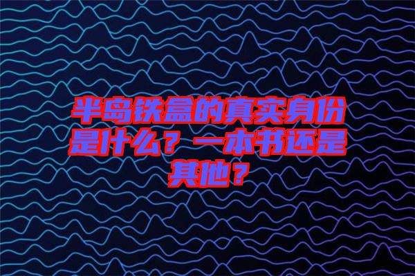 半島鐵盒的真實身份是什么？一本書還是其他？