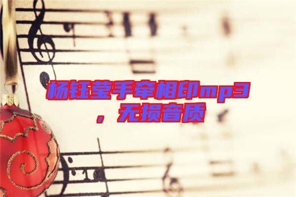楊鈺瑩手牽相印mp3，無損音質(zhì)