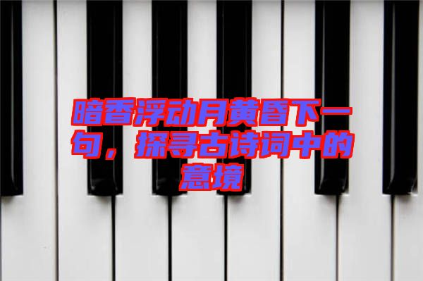 暗香浮動月黃昏下一句，探尋古詩詞中的意境