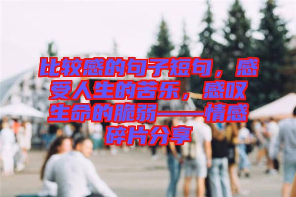 比較感的句子短句，感受人生的苦樂，感嘆生命的脆弱——情感碎片分享