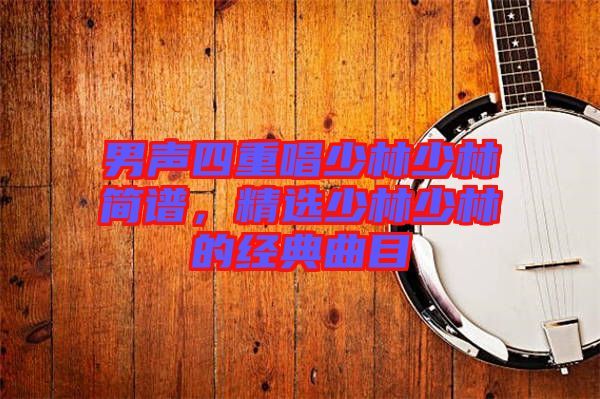 男聲四重唱少林少林簡譜，精選少林少林的經(jīng)典曲目