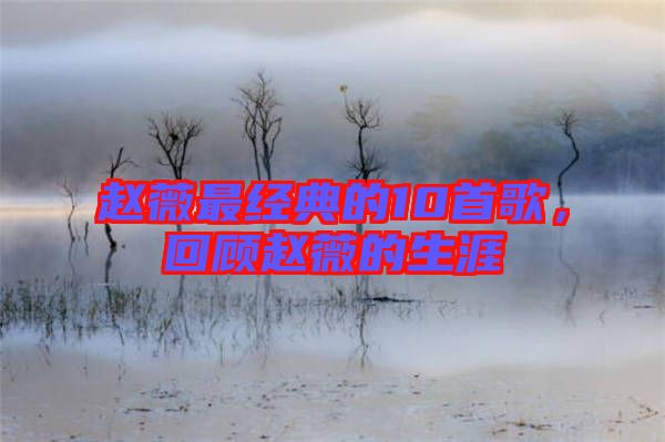趙薇最經(jīng)典的10首歌，回顧趙薇的生涯