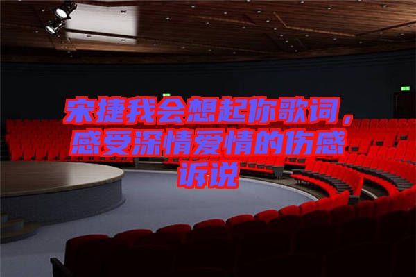 宋捷我會想起你歌詞，感受深情愛情的傷感訴說