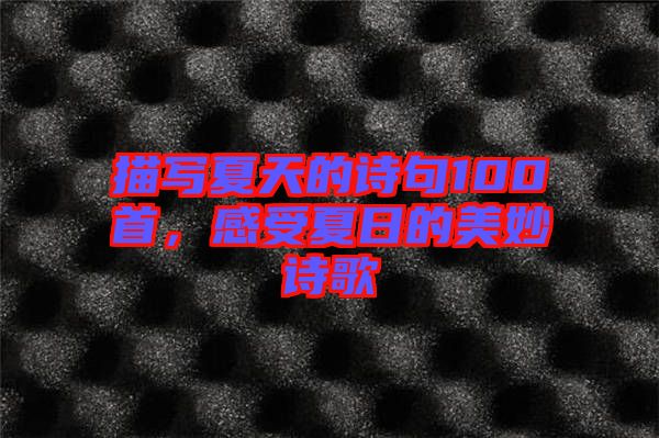 描寫(xiě)夏天的詩(shī)句100首，感受夏日的美妙詩(shī)歌