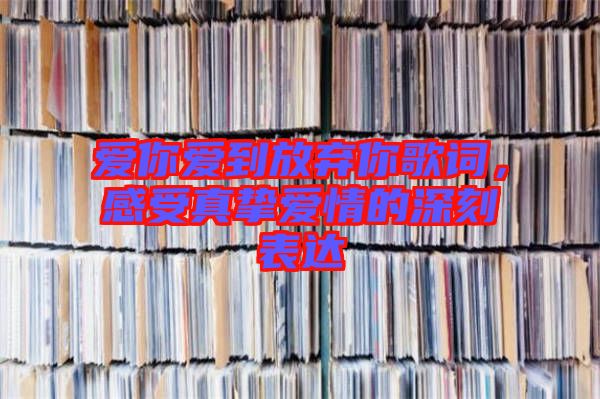 愛你愛到放棄你歌詞，感受真摯愛情的深刻表達(dá)