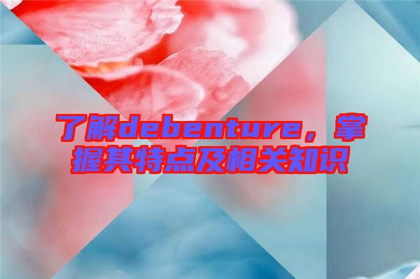 了解debenture，掌握其特點(diǎn)及相關(guān)知識(shí)