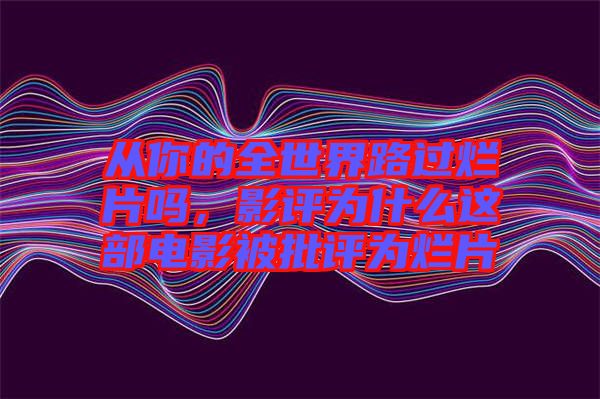 從你的全世界路過(guò)爛片嗎，影評(píng)為什么這部電影被批評(píng)為爛片