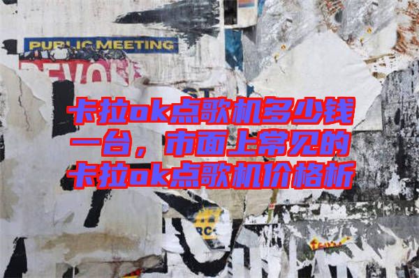 卡拉ok點(diǎn)歌機(jī)多少錢一臺(tái)，市面上常見的卡拉ok點(diǎn)歌機(jī)價(jià)格析