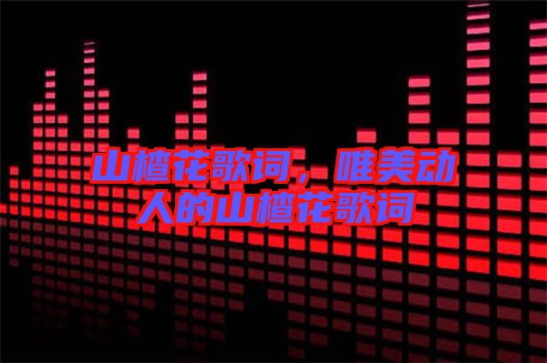 山楂花歌詞，唯美動人的山楂花歌詞