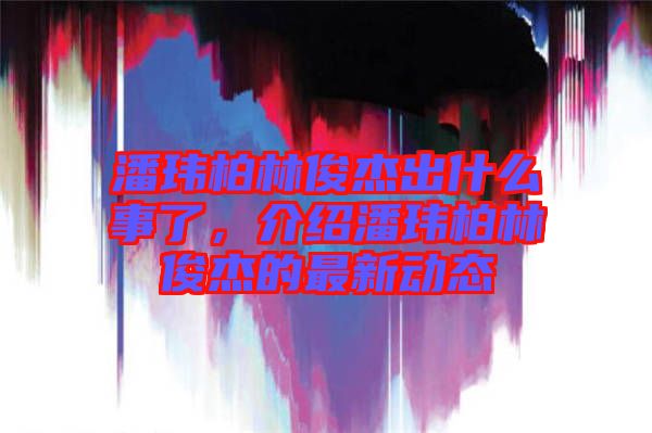 潘瑋柏林俊杰出什么事了，介紹潘瑋柏林俊杰的最新動態(tài)