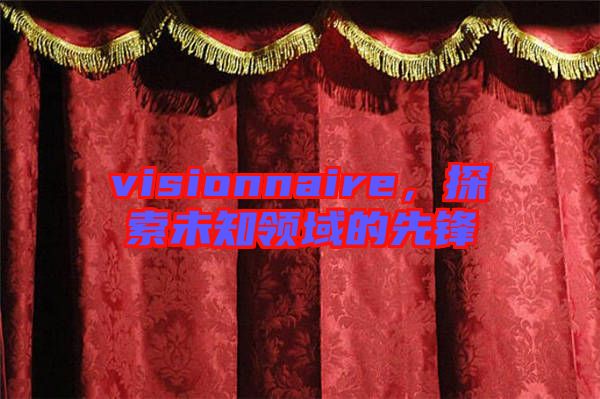 visionnaire，探索未知領(lǐng)域的先鋒