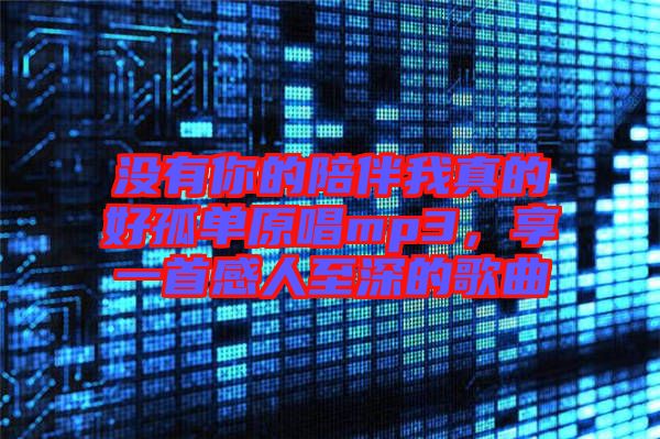 沒(méi)有你的陪伴我真的好孤單原唱mp3，享一首感人至深的歌曲