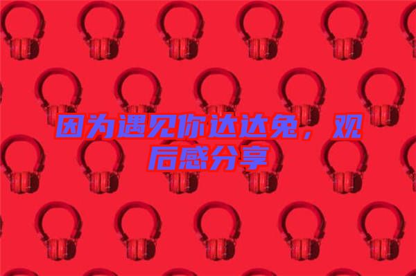 因?yàn)橛鲆?jiàn)你達(dá)達(dá)兔，觀后感分享