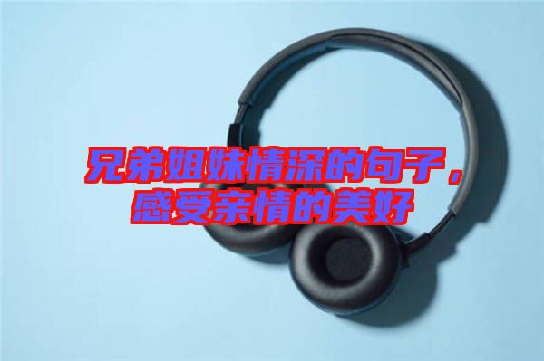 兄弟姐妹情深的句子，感受親情的美好
