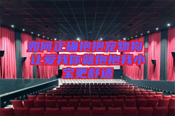 如何正確抱抱寵物狗，讓愛(ài)我你就抱抱我小寶更舒適