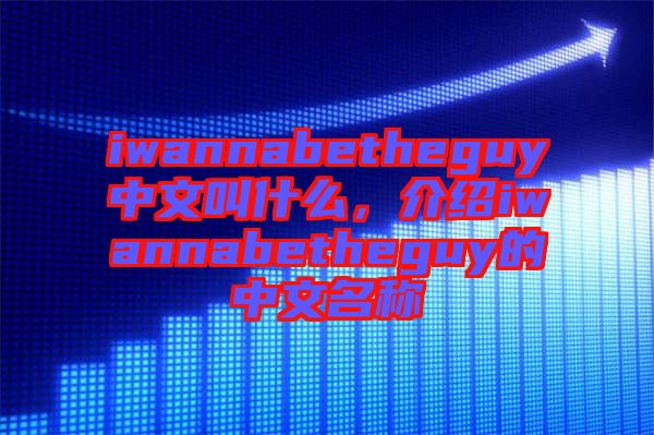 iwannabetheguy中文叫什么，介紹iwannabetheguy的中文名稱