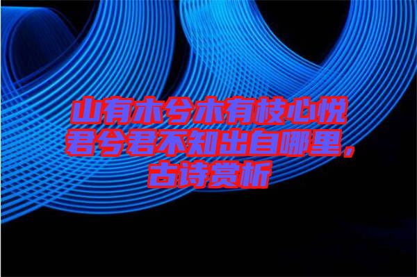 山有木兮木有枝心悅君兮君不知出自哪里，古詩賞析